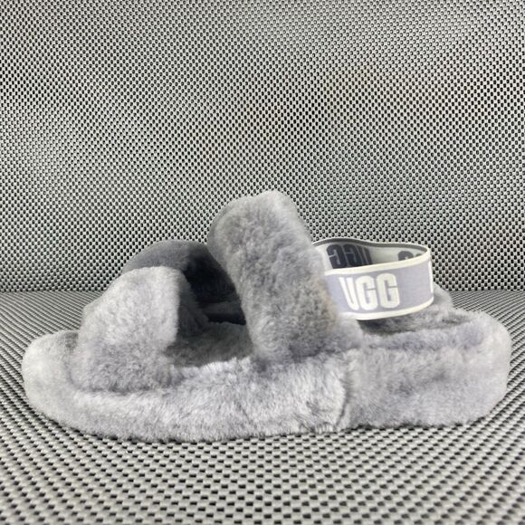 UGG Oh Yeah Slide Slippers Womens Size 9 Gray Elastic Slingback Open Toe - Picture 2 of 13
